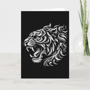 Cartão Tatuagem de luta de MMA Muay Thai Tiger arte dos 8