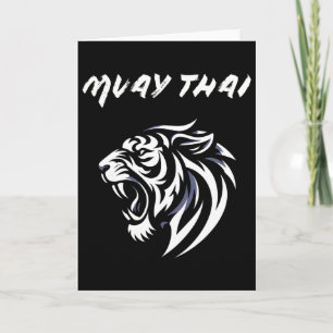 Cartão Tatuagem de luta de MMA Muay Thai Tigre Rugido Kic