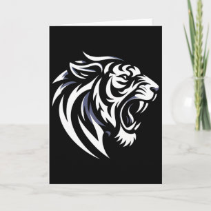 Cartão Tatuagem de luta de Muay Thai Mma Tigre Rugido Kic