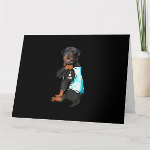 Cartão Tatuagem de Rottweiler Eu Amo Mamãe