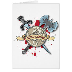 Cartão Tatuagem do LÍDER da GUILDA - espada, machado, e