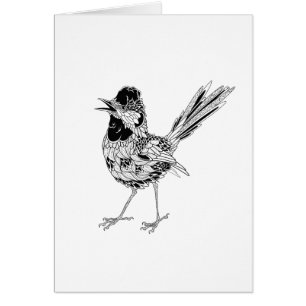 Cartão Tatuagem do pássaro