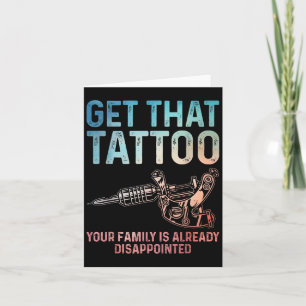 Cartão Tatuagem Engraçada Arte Para Homens Mulheres Tatua