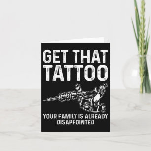 Cartão Tatuagem Engraçada Arte Para Homens Mulheres Tatua