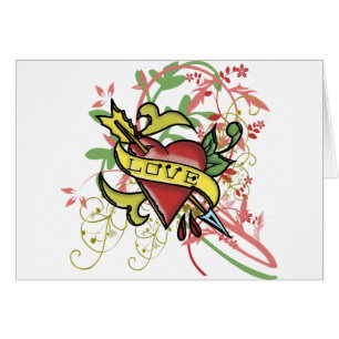 Cartão Tatuagem legal do amor