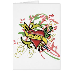 Cartão Tatuagem legal do amor