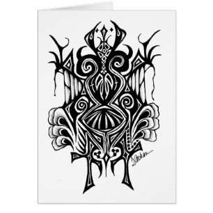 Cartão Tatuagem mau