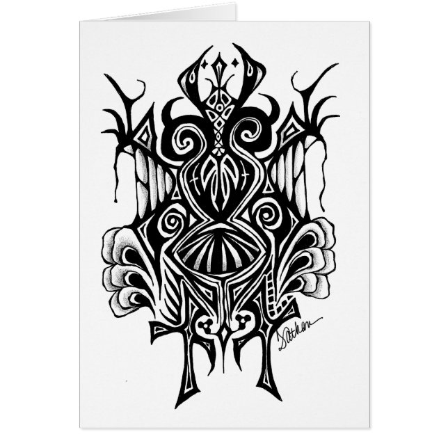 Cartão Tatuagem mau (Frente)