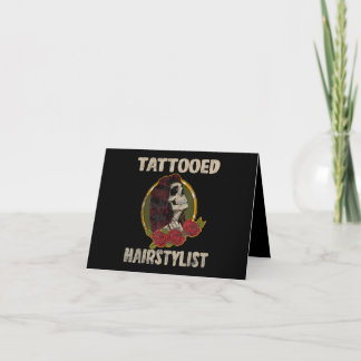 Cartão Tatuagem Presente I Caveira Mulheres Cabeleireiro