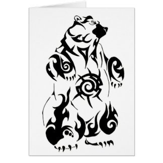 Cartão Tatuagem tribal do urso