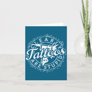 Cartão Tatuagens São Camisa de Estudante Engraçado Artist