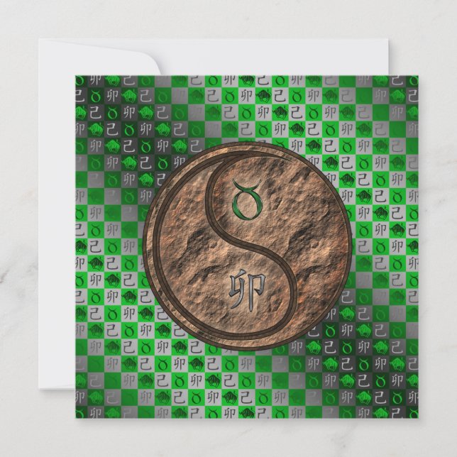 Cartão Taurus & Earth Rabbit (Frente)