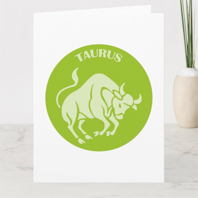 Cartão Taurus, Sinal Zodiac, Horoscópio, Astrologia (Frente)