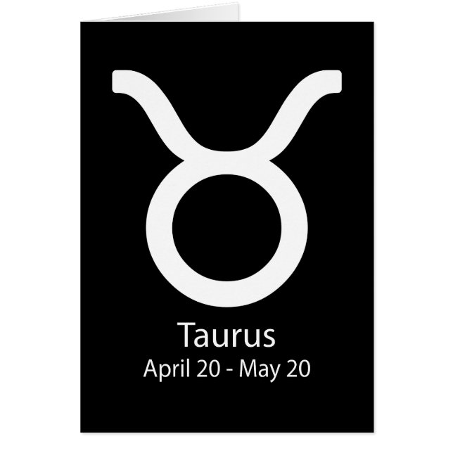 Cartão Taurus Zodiac - Sinal de astrologia (Frente)