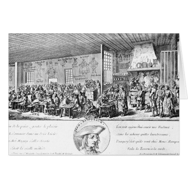 Cartão Tavern de Jean Ramponneau (Frente Horizontal)