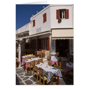Cartão Taverna Nikos, Mykonos, Ilhas Cíclades, Grécia