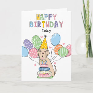 Cartão Tawny Neapolitan Mastiff Birthday