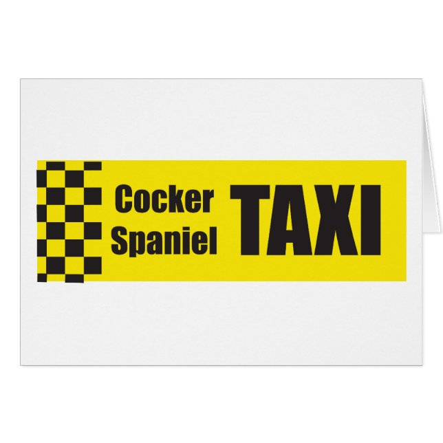 Cartão Táxi cocker spaniel (Frente Horizontal)