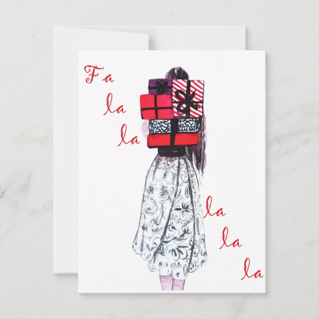 Cartão Táxi da moda do Natal (Frente)