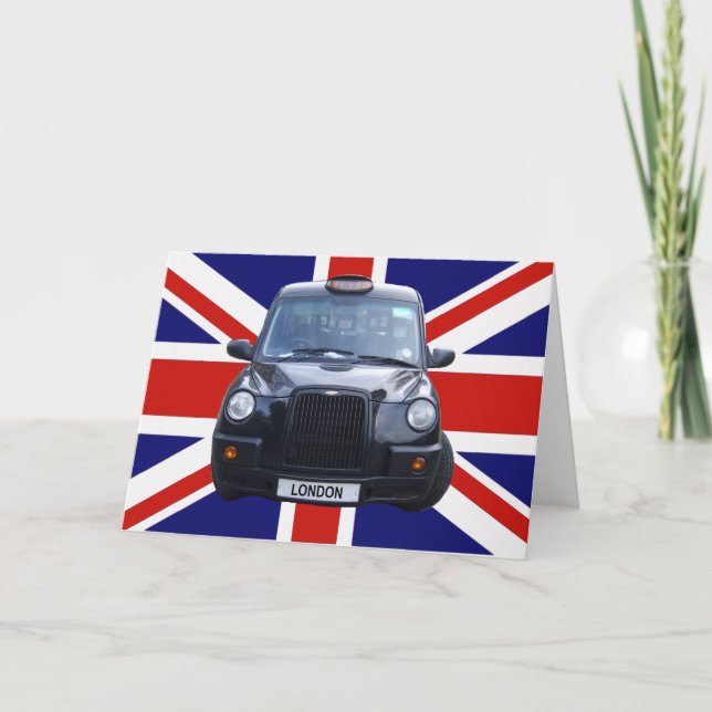 Cartão Táxi de táxi preto de Londres (Frente)