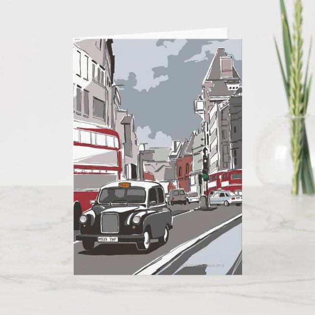 Cartão Táxi em Londres (Frente)