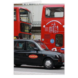 Cartão Táxi preto do táxi de Londres