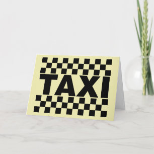 Cartão Taxi ~ Taxi Cab ~ Car For Hire