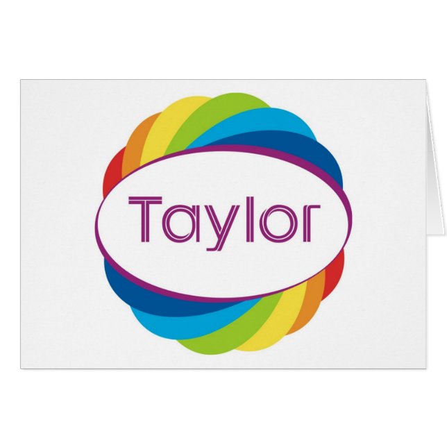 Cartão Taylor (Frente Horizontal)