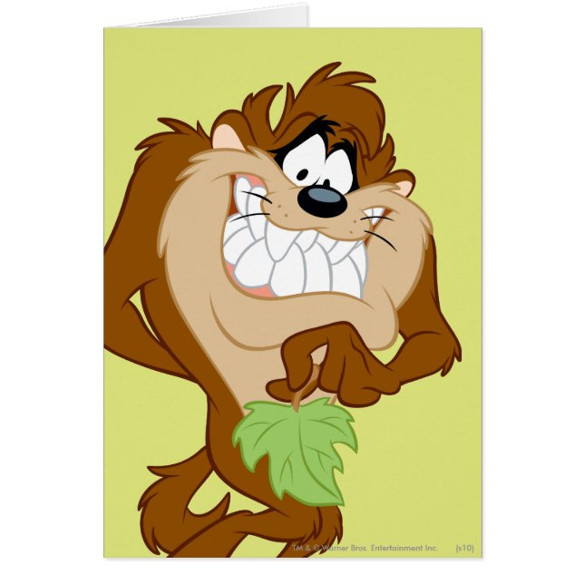 Cartão TAZ™ segurando uma folha (Frente)