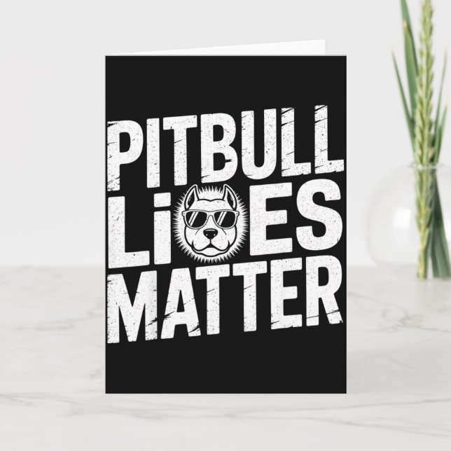 Cartão Tbull Lives - Amante de Ttie Amor de Cachorro Dono (Frente)