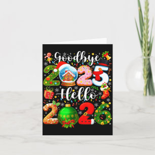 Cartão Tchau 2025 Olá 2026 Feliz Ano Novo Chris