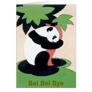 Cartão Tchau Bei Bei Panda