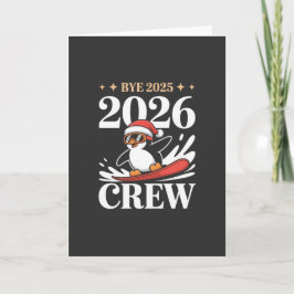Cartão Tchau Divertido 2025 2026 Equipe Ano Novo Amigos