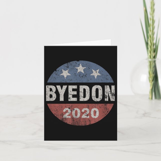 Cartão Tchau Don 2020 Byedon Button Engraçado Joe Biden A (Frente)