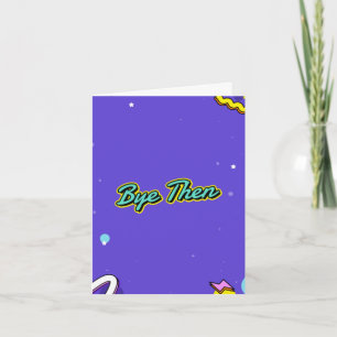 Cartão Tchau, então. Rude, deixando o cartão. Editar mens