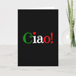 Cartão Tchau! Saudação Em Cores Da Bandeira Italiana - Fo