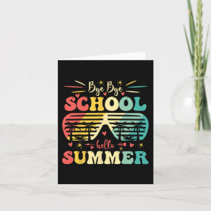 Cartão Tchau Tchau Escola Olá Verão Feliz Último Dia De A