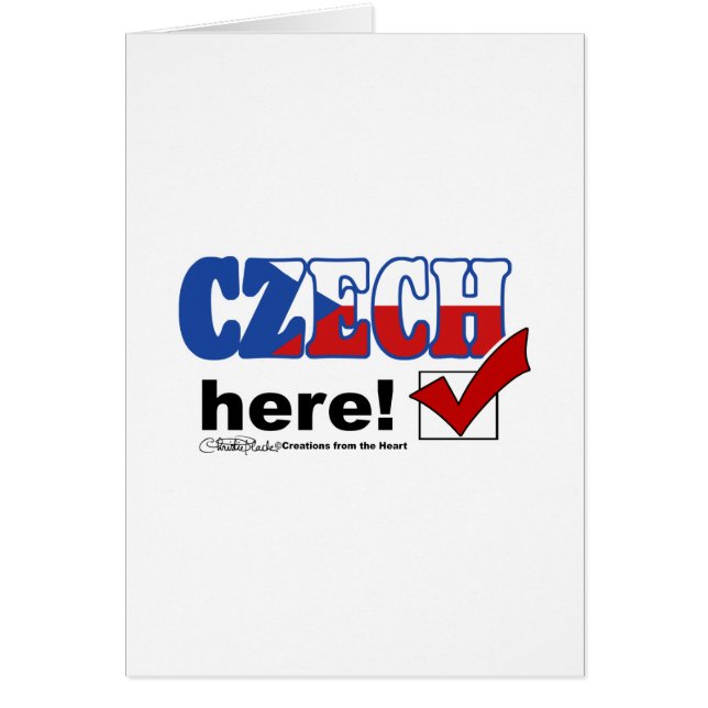 Cartão Tcheco aqui (luz) (Frente)