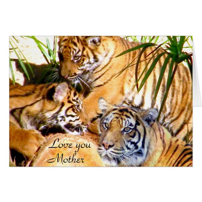 Cartão Te Amo, Mãe! (Frente horizontal)