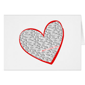 Cartão Te odio pero...