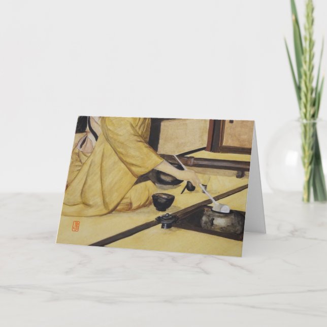 Cartão Tea Ceremony Closeup (Frente)