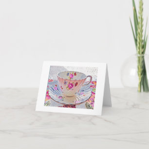 Cartão Tea Cup Black Note Card