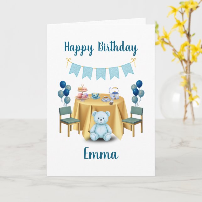 Cartão Tea Party Birthday Card (Flor Amarela)