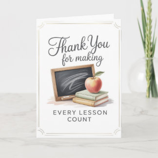 Cartão Teacher Thank You Card