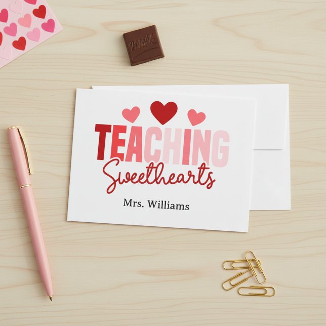 Cartão Teaching Sweethearts Custom Teacher Valentine  (Criador carregado)