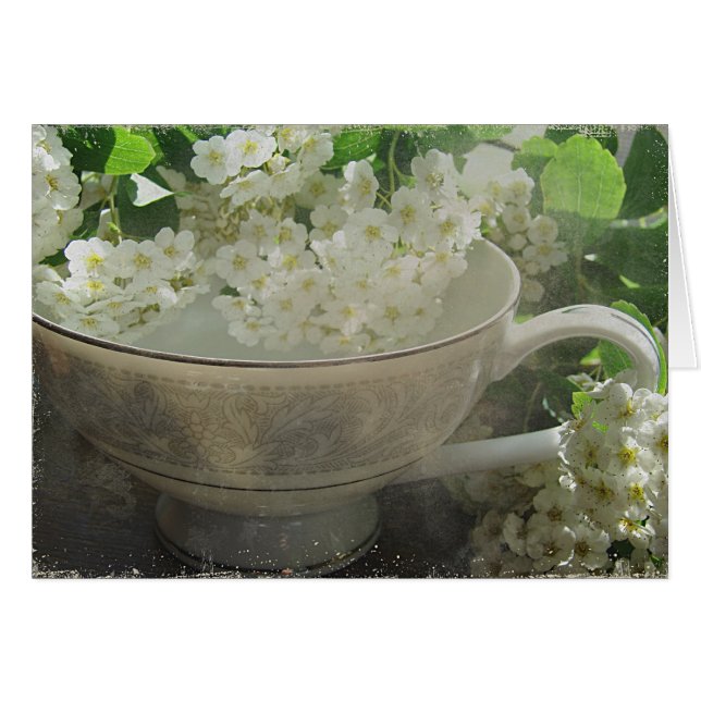 Cartão Teacup Ainda Life (Frente Horizontal)