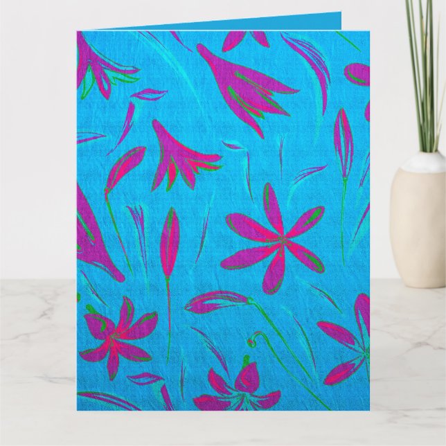 Cartão Teal Bloom Breeze (Frente)