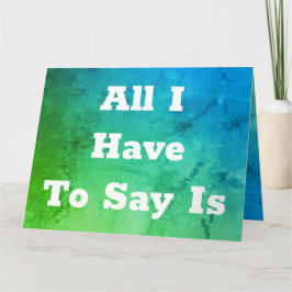 Cartão Teal e Verde Alto