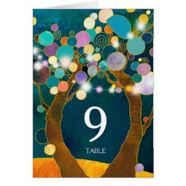 Cartão Teal Wedding Table Number