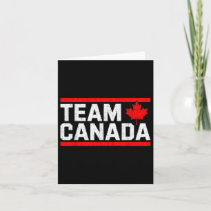 Cartão Team Canada Squad Maple Leaf Canadian Flag Funny C